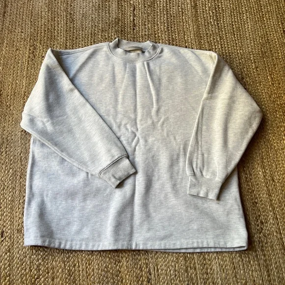 Essentials Fear of God Light Gray Oatmeal Crewneck Sweatshirt - Picture 3 of 8